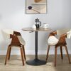 Elia - Contemporary Adjustable Bar Table - Black / Walnut - Image 4