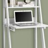 Computer Desk Leaning With Storage Shelves For Home Office - White - Image 3