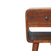 Mini Curve Lower Bedside Table - Chestnut - Image 4