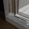 Semi-Frameless Pivot Shower Door In Chrome With Clear Glass - Chrome - Image 8