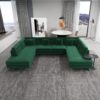 Brooke - U Shape Corner Sofa - Green - Image 8