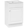 20" Bathroom Vanity With Sink, Freestanding Cabinet With Door Shelf And Adjustable Shelf, And Ceramic Construction - White - Image 17