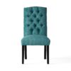 Harriet - Tufted Dining Chairs With Solid Wood Frame And Soft (Set of 2) - Teal Green - Image 7