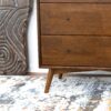 Caroline - Mid-Century Modern Dresser 3 Drawer - Brown / Wood - Image 2
