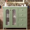 Bathroom Vanity With Two Soft Close Doors, Adjustable Shelves And Three Drawers - Green - Image 21