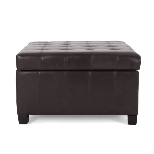 Isabella - Contemporary Ottoman With Storage - Brown