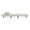 3 In 1 Foldable Linen Chaise Lounge With Adjustable Backrest Footrest & Detachable Pillow Convertible Chair Bed Accent Chair Small Space Sofa Bed For Living Room Bedroom And Office - Beige - Image 9