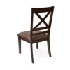 Country Style Dining Chairs (Set of 2) With Cross Back Design - Brown - Image 6