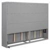 Queen Size Murphy Wall Bed Modern Design With LED Lights - Gray - Image 8