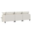 3 Seat Sofa Module For Modular Sectional Wide Seat Cloud Couch With Throw Pillows Upholstered - Beige - Image 5