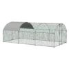 Large Chicken Coop Metal Chicken Run With Waterproof And Anti-Uv Cover, Dome Shaped Walk-In Fence Cage Hen House For Outdoor And Yard Farm Use, 1" Tube Diameter - White - Image 9
