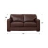 Dillon - Leather Loveseat - Raisin - Image 6