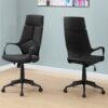 Office Chair, Adjustable Height, Swivel, Ergonomic, Armrests - Black - Image 8
