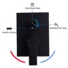 Contemporary Shower System With 12" Rainfall Head And Handheld Spray, Wall Mounted - Matte Black - Image 5