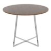 Cosmo - Canary Contemporary Dining Table - Chrome / Walnut - Image 2