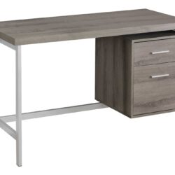 Computer Desk For Home Office, Laptop, Left, Right Set - Up, Storage Drawers, Contemporary & Modern - Taupe