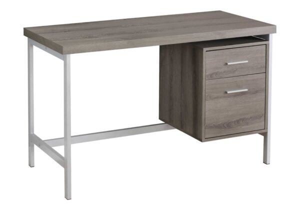 Computer Desk For Home Office, Laptop, Left, Right Set - Up, Storage Drawers, Contemporary & Modern - Taupe