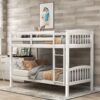 Twin Over Twin Bunk Bed & Ladder - White - Image 10
