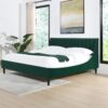Aspen - King Vertical Tufted Modern Headboard Platform Bed Set - Evergreen - Image 13