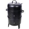 Portable Charcoal Smoker Grill For Outdoor Cooking - Black - Image 4