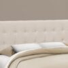 Queen Size, Bed Headboard Only, Upholstered Transitional - Beige - Image 3