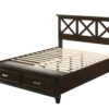 King X Storage Bed - Mahogany - Image 2