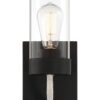 Zephyr - Single Light Sconce - Black / Clear - Image 3