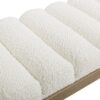 Bella - Upholstered Modern Accent Bench - Ivory White - Image 4