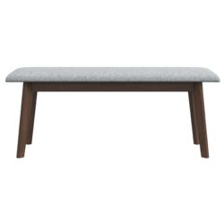 Carlos-Upholstered Bench - Gray
