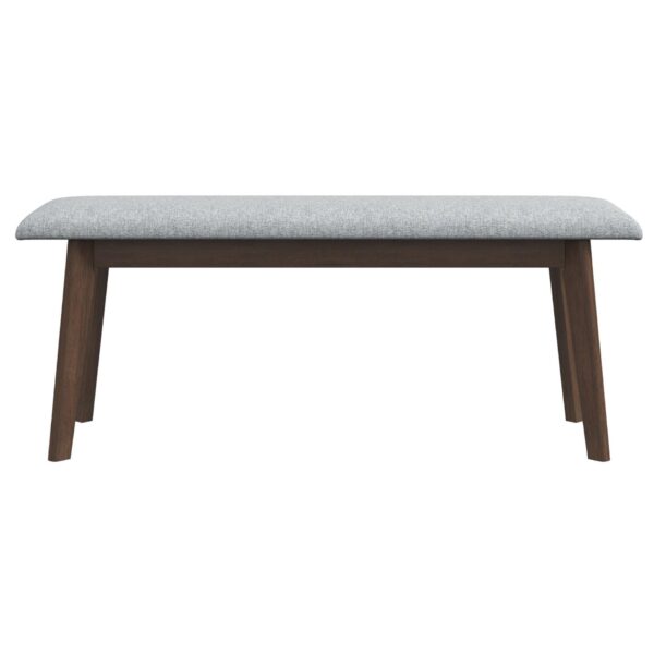 Carlos-Upholstered Bench - Gray