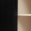 2 Door Carved Storage Cabinet With Adjustable Shelf, Accent Furniture For Living Room, Hallway, Kitchen - Black / Natural - Image 13