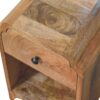Newton - Mini Nightstand With A Drawer And Open Shelf - Beige Brown - Image 6