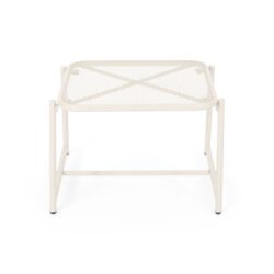 Kincaid - Modern Side Table With Mesh Top - Matte White