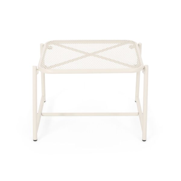 Kincaid - Modern Side Table With Mesh Top - Matte White