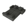 Modern Oversized Modular Sectional Sofa, Sparkling Chenille Fabric Soft Cushion Sofa With 8 Pillows, 8 Pieces Diy Combination Tufted Sofa, No Assembly Required - Black - Image 23