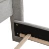 Carmen - King Upholstered Wingback Panel Bed Frame - Silver Gray - Image 7