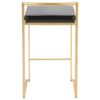 Fuji - Contemporary Counter Stool (Set of 3) - Black / Gold - Image 5