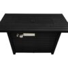 Outdoor Fire Pit Table With Lid Fuel Versatility- Black - Image 3