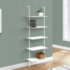 Etagere Bookcase Ladder 5 Tier For Office - White - Image 9