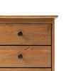 Classic 3 Drawer Solid Wood Nightstand - Caramel - Image 3