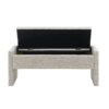 Modern Bed End Bench With Storage, Upholstered Large Foot Rest Stool, Comfy Window Vanity Bench For Living Room, Dorm, Coffee Table, Linen - Light Gray - Image 6