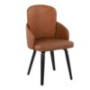 Dahlia - Contemporary Dining Chair (Set of 2) - Camel / Black - Image 2