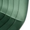 Indoor Velvet Dining Chair, Modern Kitchen Dining Chair With Cushion Back, Upholstered Side Chair With Black Coated Metal Legs, Family Kitchen Dining Room And Living Room (Set of 4) - Green - Image 11