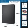 200 Key Adjustable Key Cabinet With Key Lock - Black - Image 6