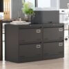 2 Drawer Metal Lateral File Cabinet With Lock, Office Vertical Files Cabinet For Home Office, Locking Metal File Cabinet - Black - Image 21