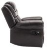 3 Pieces Recliner Sofa Sets Home Theater Seating Manual Recliner Chair With Center Console And Led Light Strip For Living Room - Brown - Image 25