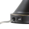Flint - Contemporary Table Lamp Built In USB Port (Set of 2) - Oil Rubbed Bronze - White - Image 4