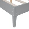 Queen Size Bed Frame With 2 Nightstands Elegant Design With Lamps - Gray - Image 7