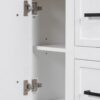 Bathroom Vanity Cabinet With Resin Integrated Sink 4 Drawers, 2 Doors - White - Image 24