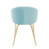 Claire - Contemporary / Glam Chair (Set of 2) - Gold / Light Blue - Image 5